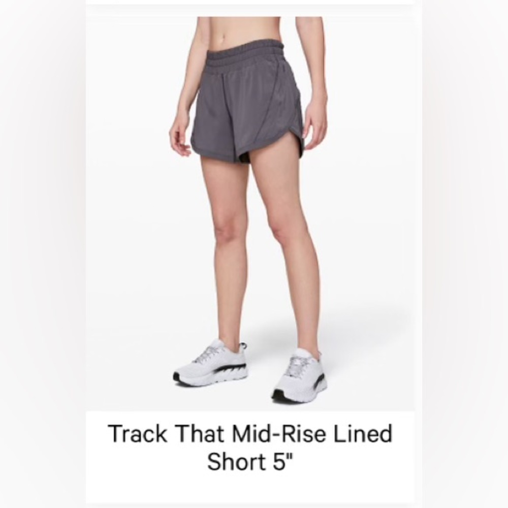 Lululemon shorts style “track that” size 6 color moonwalk